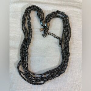 J. Jill Gun Metal Tone Multi Strands‎ Necklace